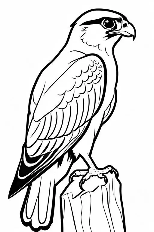 Falcon Coloring Page 28 for Kids