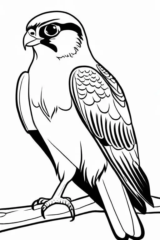 Falcon Coloring Page 3 for Kids