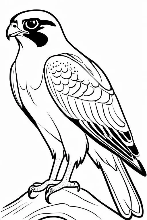 Falcon Coloring Page 30 for Kids