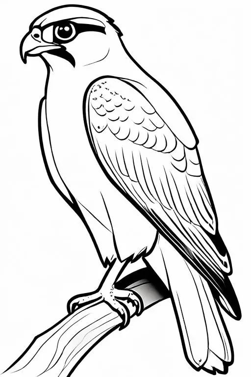 Falcon Coloring Page 33 for Kids