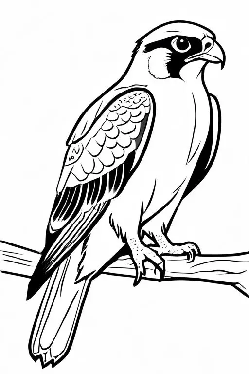 Falcon Coloring Page 34 for Kids