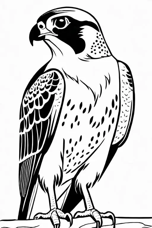 Falcon Coloring Page 35 for Kids