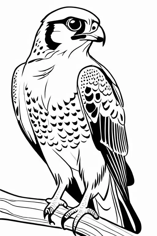 Falcon Coloring Page 36 for Kids