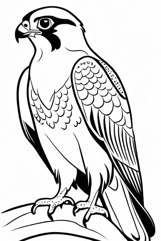 Falcon Coloring Page 37 for Kids