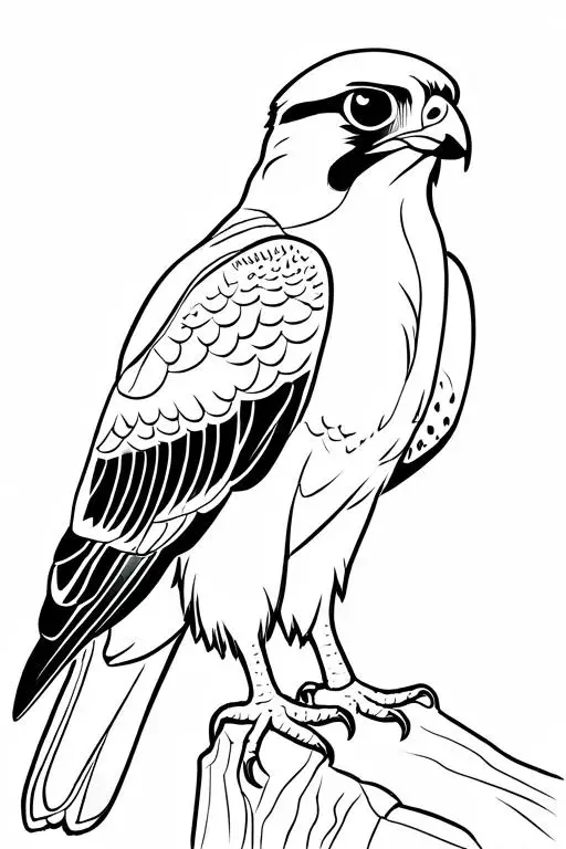 Falcon Coloring Page 38 for Kids