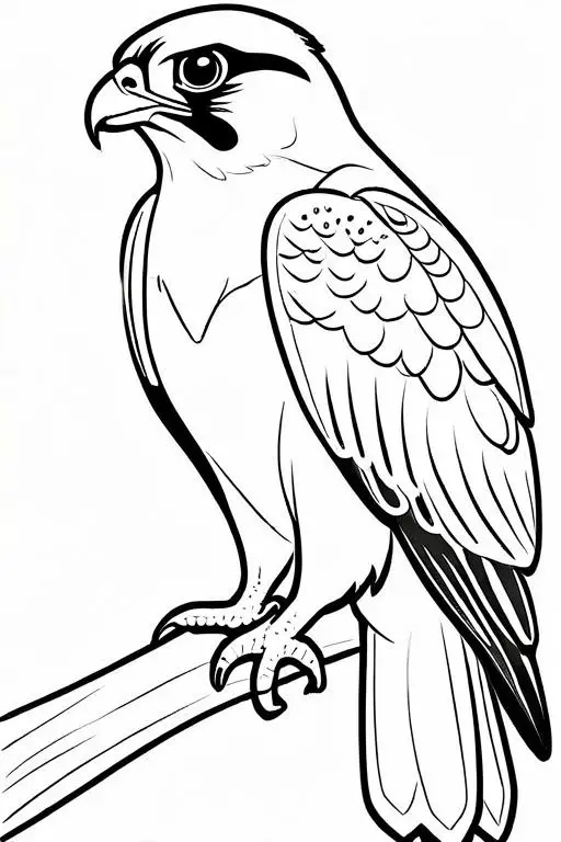 Falcon Coloring Page 40 for Kids