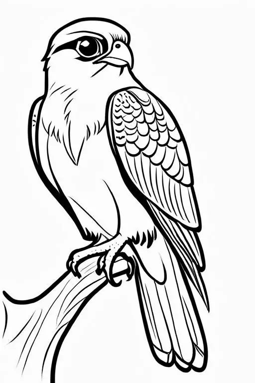 Falcon Coloring Page 5 for Kids