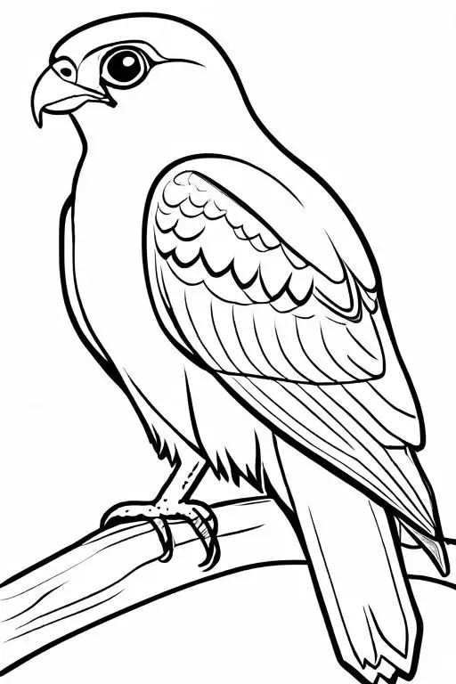 Falcon Coloring Page 7 for Kids