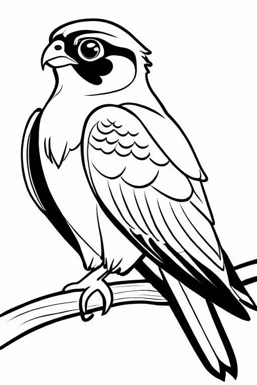 Falcon Coloring Page 8 for Kids