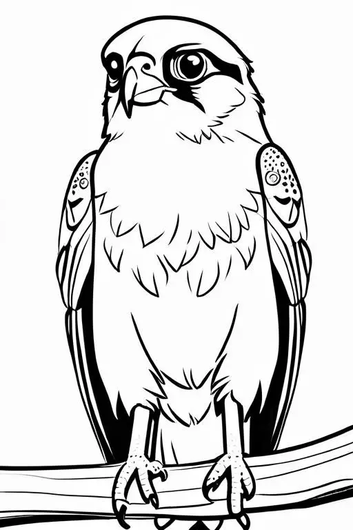 Falcon Coloring Page 9 for Kids