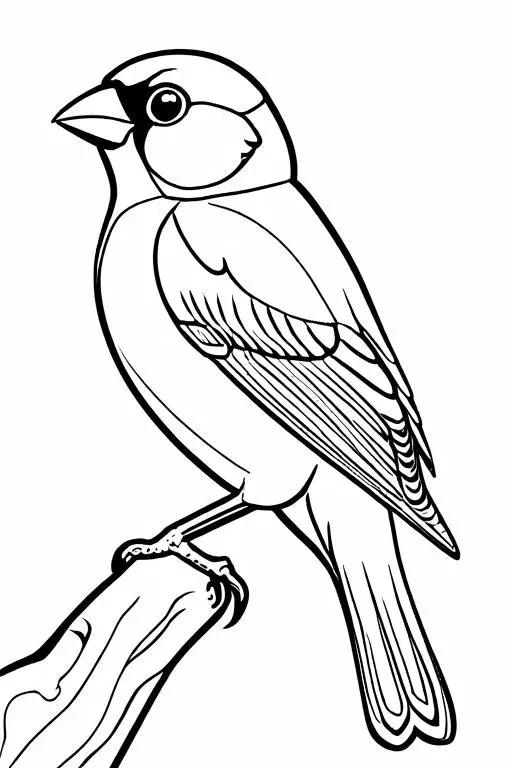 Finch Coloring Page 13 for Kids