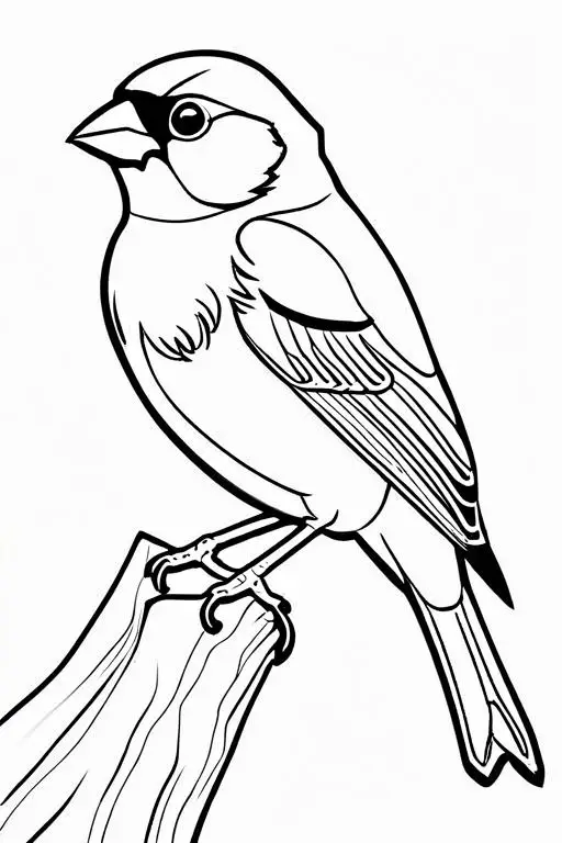 Finch Coloring Page 14 for Kids