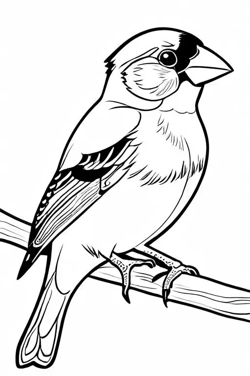 Finch Coloring Page 19 for Kids