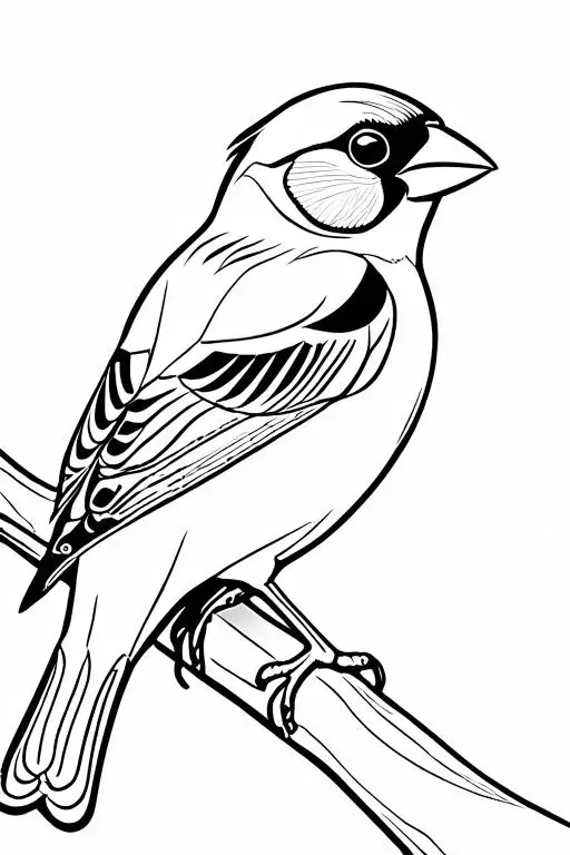 Finch Coloring Page 20 for Kids