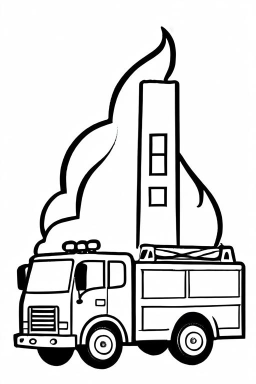 Fire Coloring Page 12 for Kids