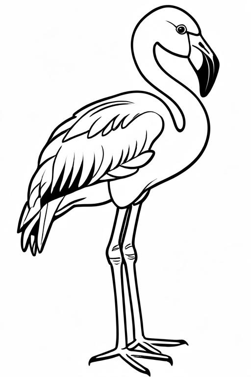 Flamingo Coloring Page 10 for Kids