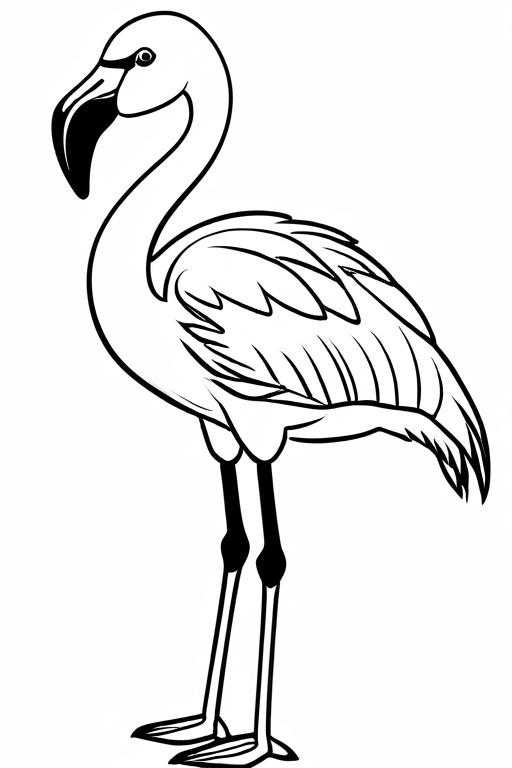 Flamingo Coloring Page 14 for Kids