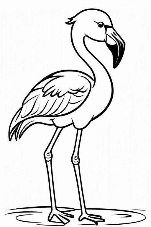 Flamingo Coloring Page 17 for Kids