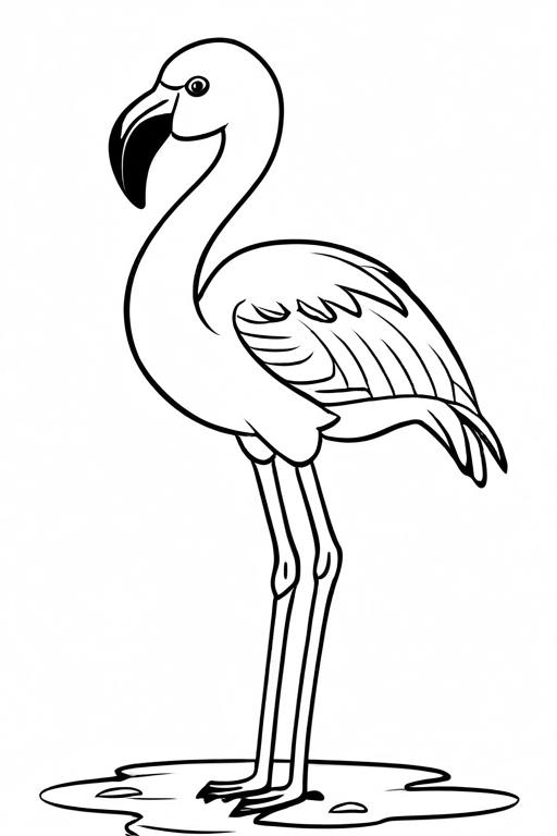 Flamingo Coloring Page 19 for Kids