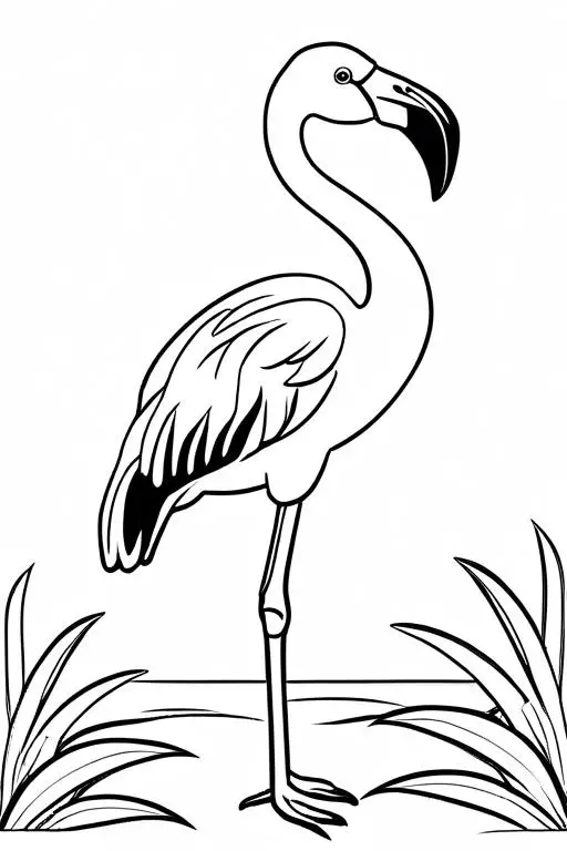 Flamingo Coloring Page 21 for Kids