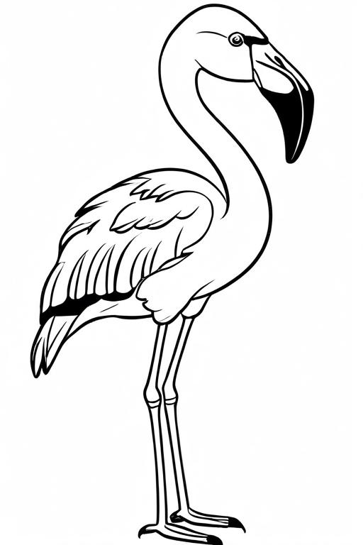 Flamingo Coloring Page 24 for Kids