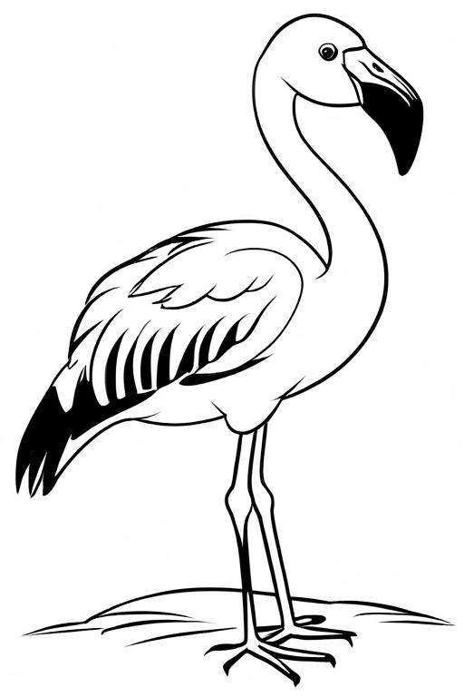 Flamingo Coloring Page 3 for Kids