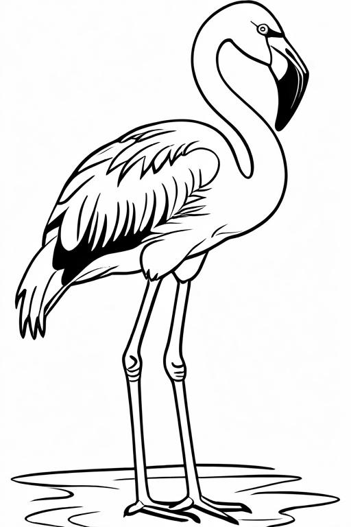 Flamingo Coloring Page 30 for Kids