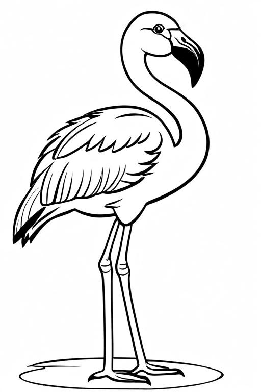 Flamingo Coloring Page 6 for Kids