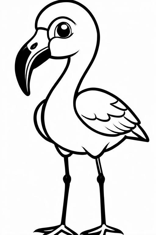 Flamingo Coloring Page 7 for Kids