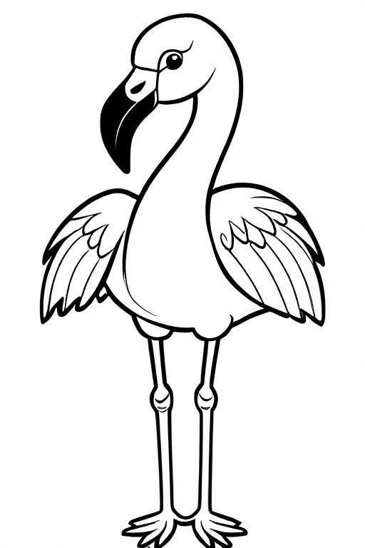 Flamingo Coloring Page 8 for Kids