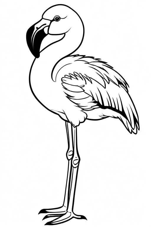 Flamingo Coloring Page 9 for Kids