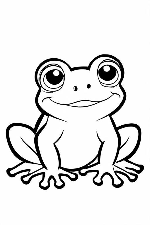 Frog Coloring Page 2 for Kids