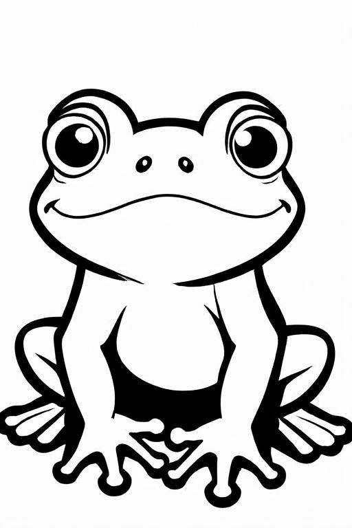 Frog Coloring Page 5 for Kids