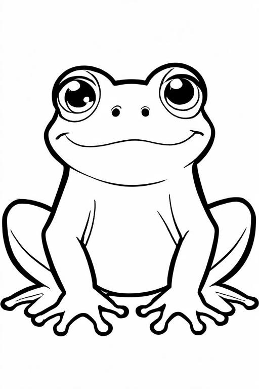 Frog Coloring Page 7 for Kids