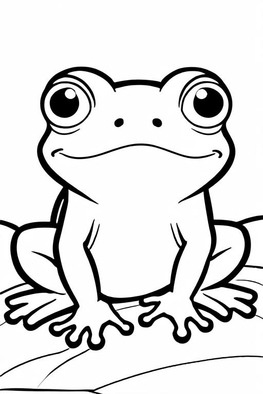 Frog Coloring Page 9 for Kids