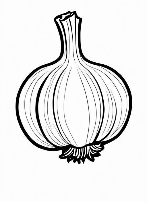 Garlic Coloring Page 1 for Kids