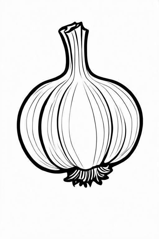 Garlic Coloring Page 1 for Kids