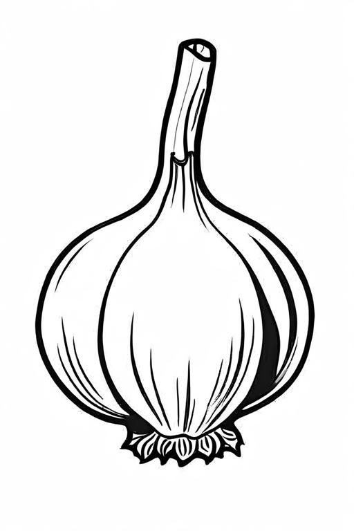 Garlic Coloring Page 10 for Kids