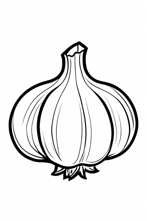 Garlic Coloring Page 12 for Kids