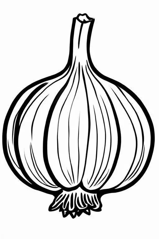 Garlic Coloring Page 18 for Kids