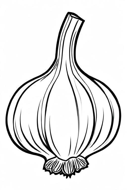 Garlic Coloring Page 2 for Kids