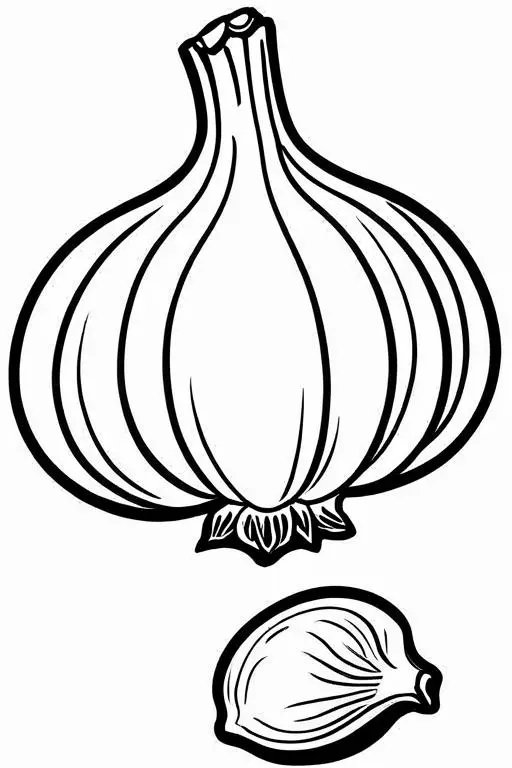 Garlic Coloring Page 28 for Kids