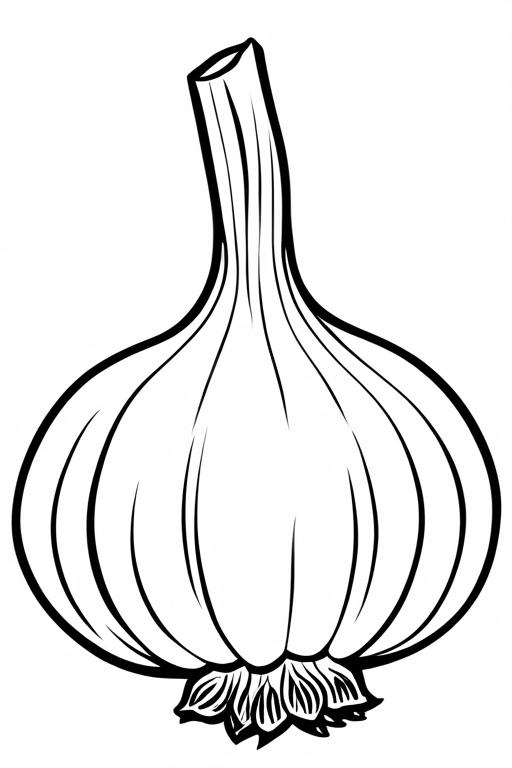 Garlic Coloring Page 3 for Kids