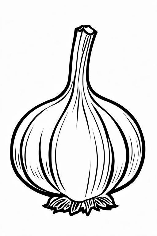 Garlic Coloring Page 32 for Kids