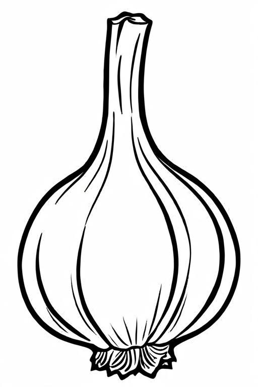 Garlic Coloring Page 4 for Kids