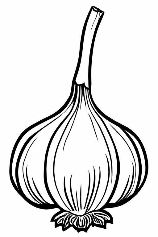 Garlic Coloring Page 52 for Kids