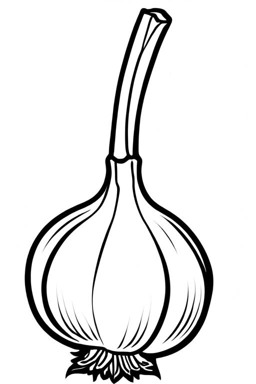 Garlic Coloring Page 6 for Kids