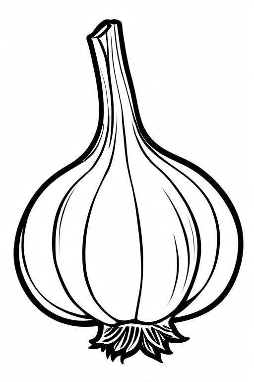 Garlic Coloring Page 7 for Kids