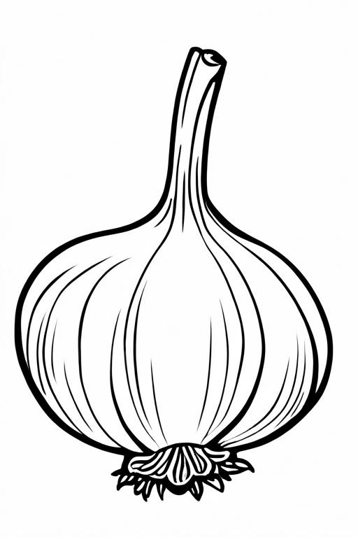 Garlic Coloring Page 8 for Kids