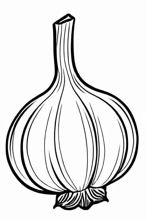 Garlic Coloring Page 9 for Kids